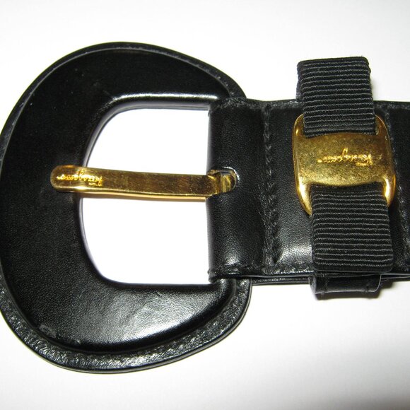 Authentic Vera Ferragamo Black Belt - Size L - Picture 2 of 5